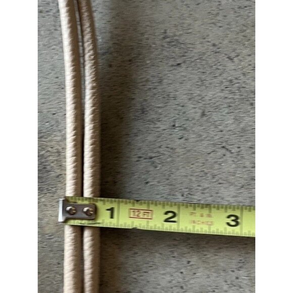 London Fog Travel Bag Houndstooth Brwn Barrel Duffle Leather Light Blue Bag - Picture 8 of 14